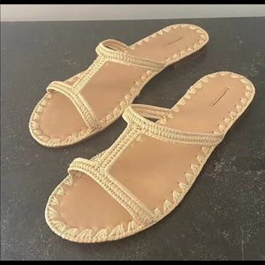 Carrie Forbes Raffia Slide Sandals